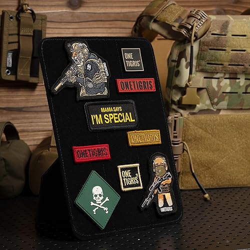 Miniatura 4 de OneTigris Parche táctico, divertido bordado moral, parche de insignia, cierre de apliques, emblema de gancho y bucle Molle para cascos, sombreros,