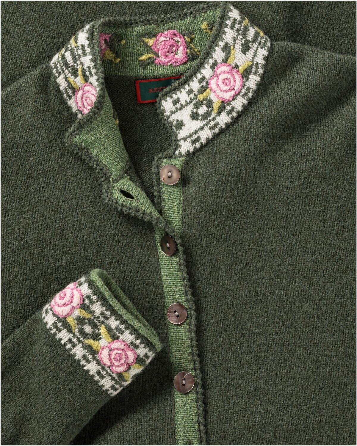 Lange Strickjacke mit Jacquard-Muster