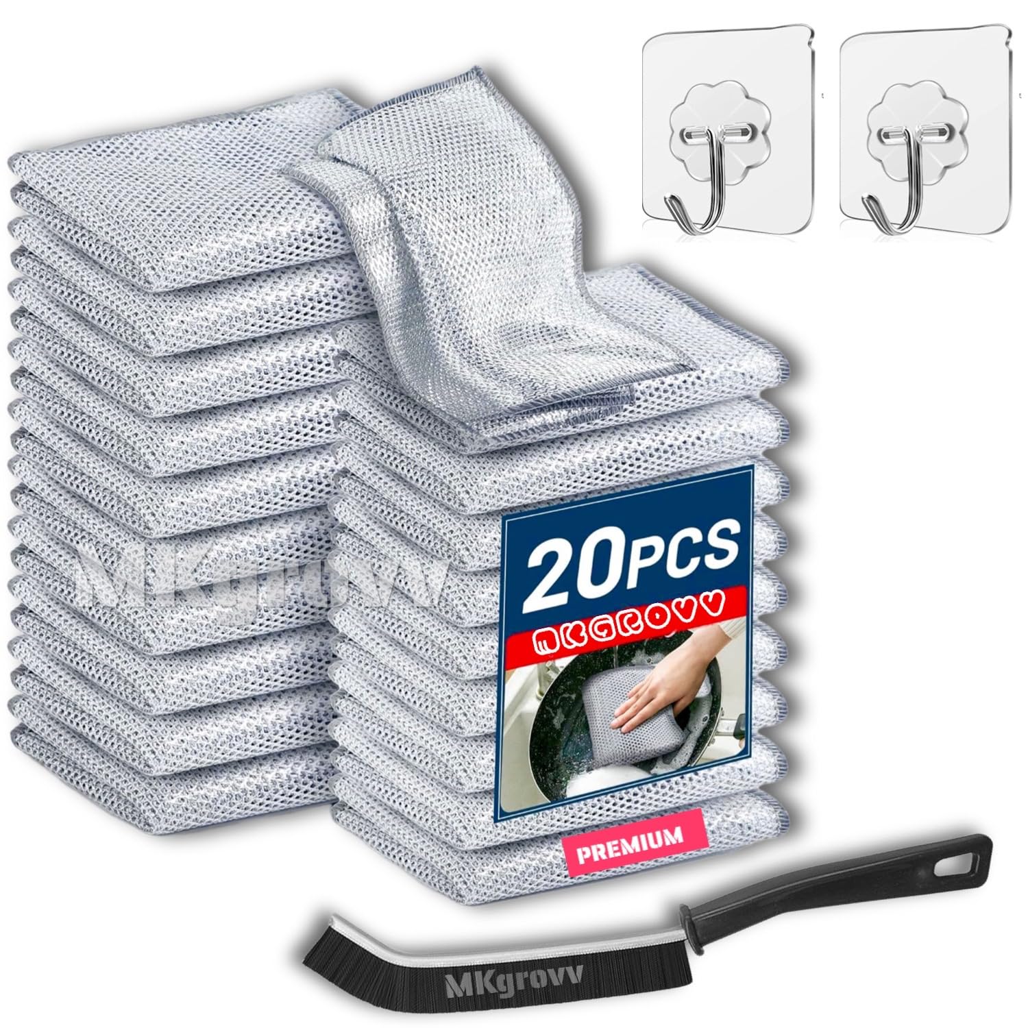 See full amazon price history chart for Pack of 20 Non Scratch Stainless Steel Scrubber for Utensils-Multipurpose Wire Dishwashing Rag Cloth for Kitchen Non Stick Pans Fruits Vegetables 1 x Gap Cleaning Brush 2 x Wall Sticker Hooks Pack of 20 Non Scratch Stainless Steel Scrubber for Utensils-Multipurpose Wire Dishwashing Rag Cloth for Kitchen Non Stick Pans Fruits Vegetables 1 x Gap Cleaning Brush 2 x Wall Sticker Hooks (B0D31X8FQ1) Amazon Price History, Amazon Price Tracker