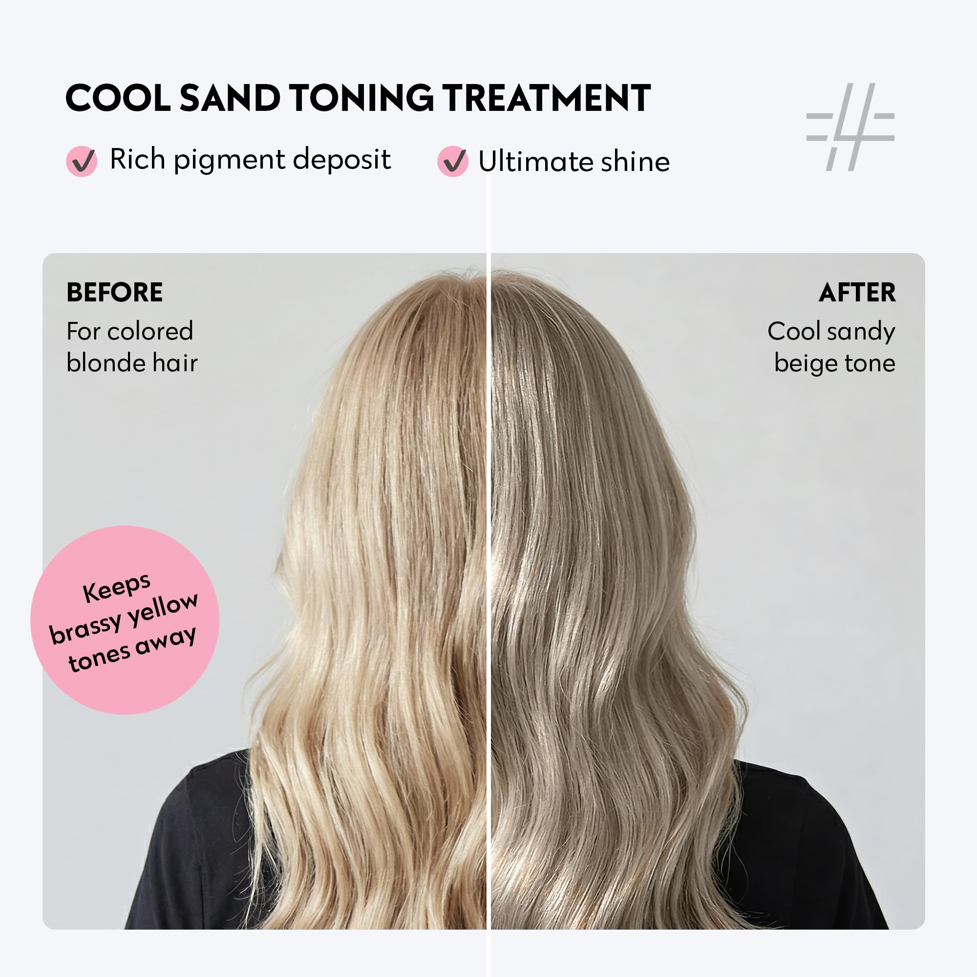FOUR REASONS Color Mask, Cool Sand Blonde (27 Farbtöne) – Haar-Gloss & Farbspendende Pflege – Semi-Permanente Haartönung für Coloriertes Haar – Vegan & Cruelty-Free – 200 ml