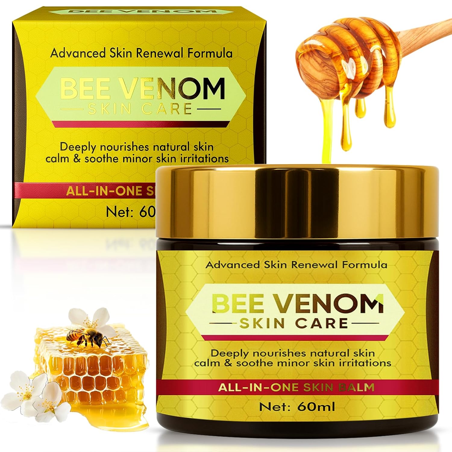 Bee Venom Cream- Anti-Aging Face Cream with Bee Venom, Instantly Lifts & Firms Skin, Reduces Wrinkles & Fine Lines, Natural Bee Venom Skin Treatment for All Skin Types