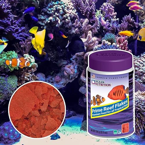 Miniatura 2 de Ocean Nutrition Prime Reef Flakes - Alimento para peces de 5.5 onzas (5.43 oz) en tarro  Acuario marino de agua salada para acuarios de arrecife