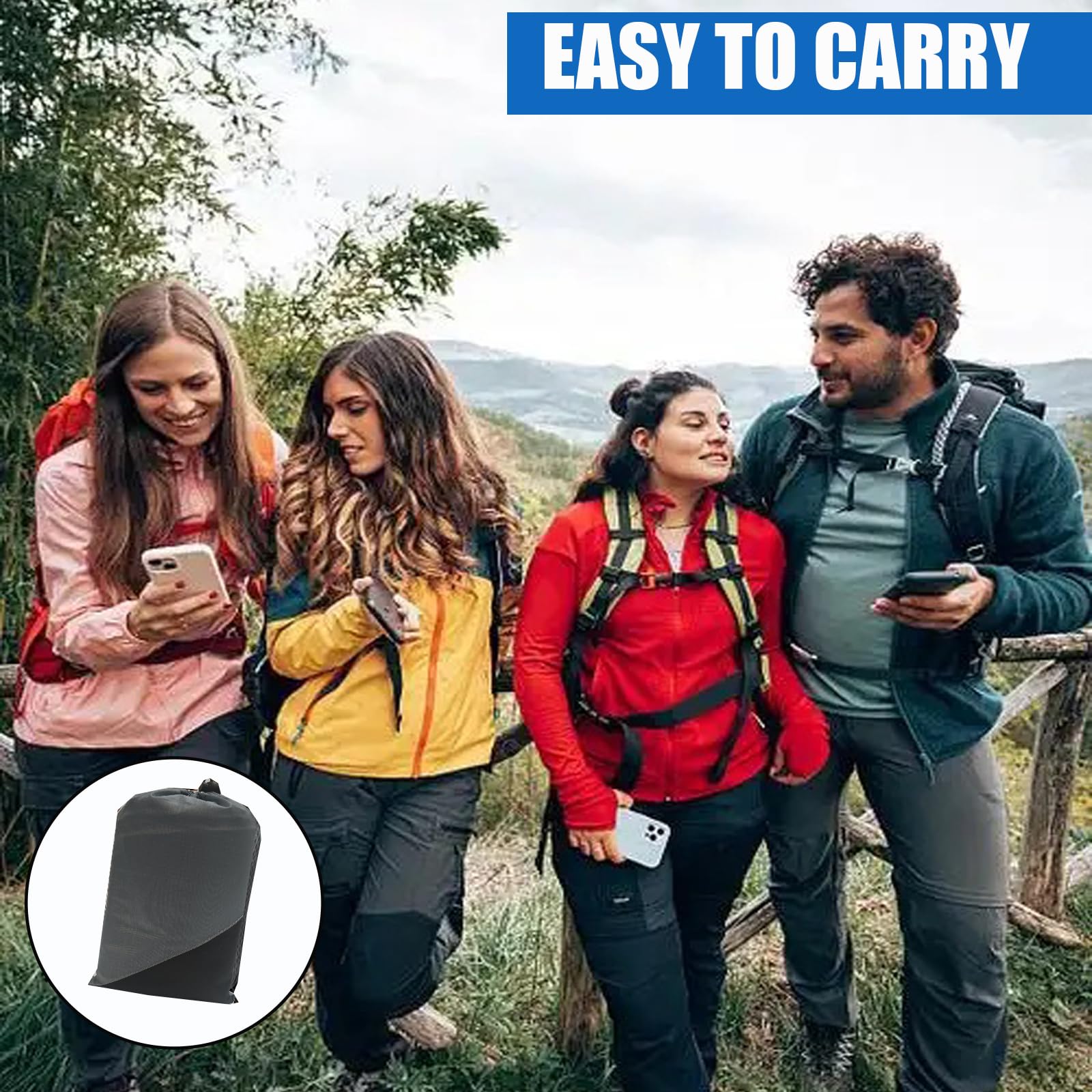 Mini Coperta da Spiaggia Portatile Antisabbia Tascabile 140x200cm per Picnic Campeggio Trekking