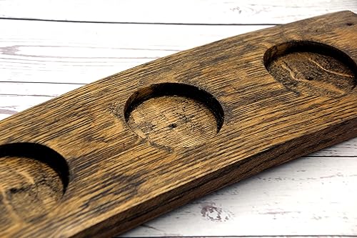 Miniatura 6 de Portavelas de 5 barriles de velas estaca de barril de vino decoración del hogar portavelas votivas se adapta a velas Glassybaby nogal oscuro