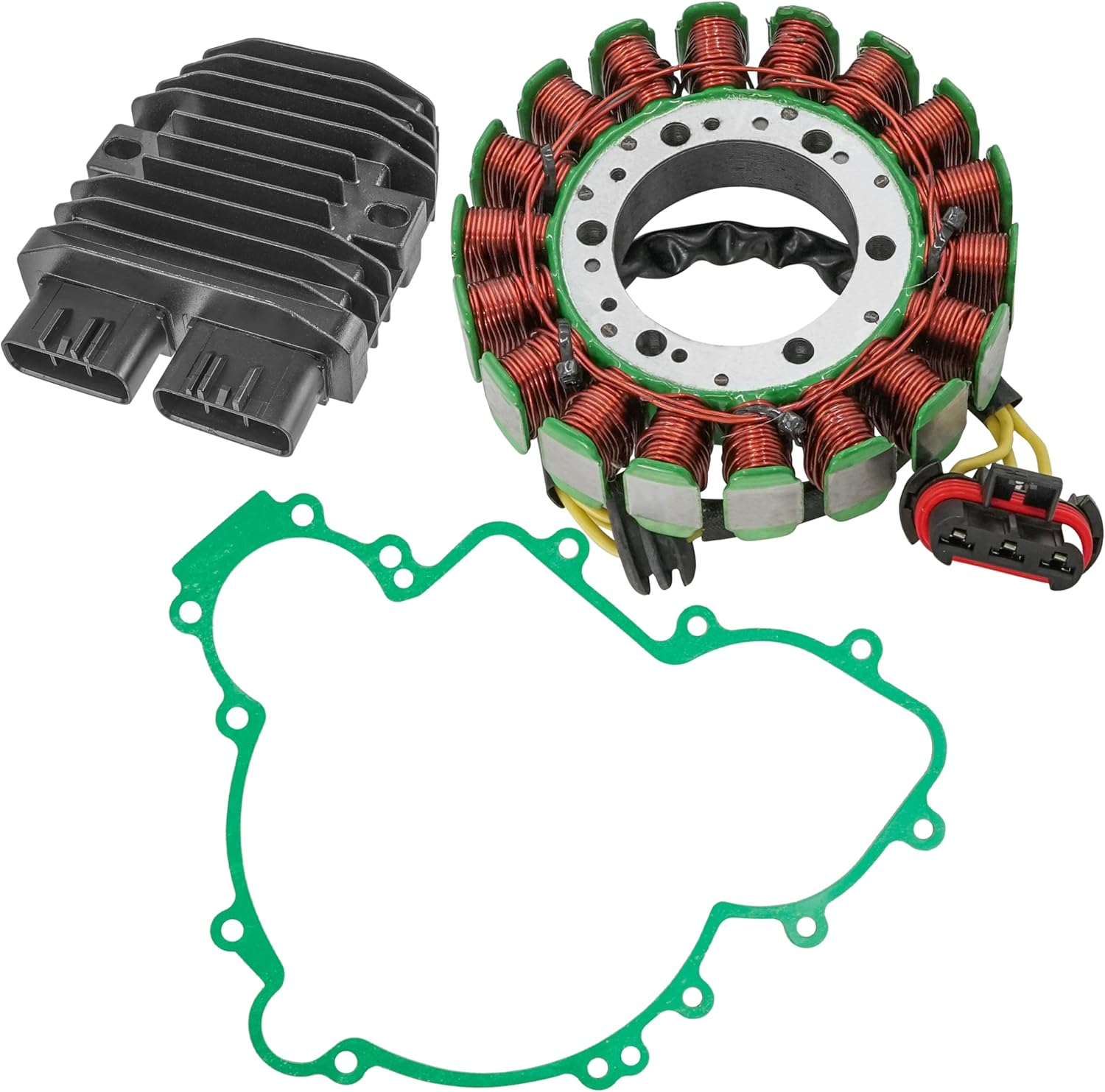 Caltric Stator Regulator Rectifier and Gasket Compatible With Polaris Rzr 900 2015 2016 2017 2018 2019