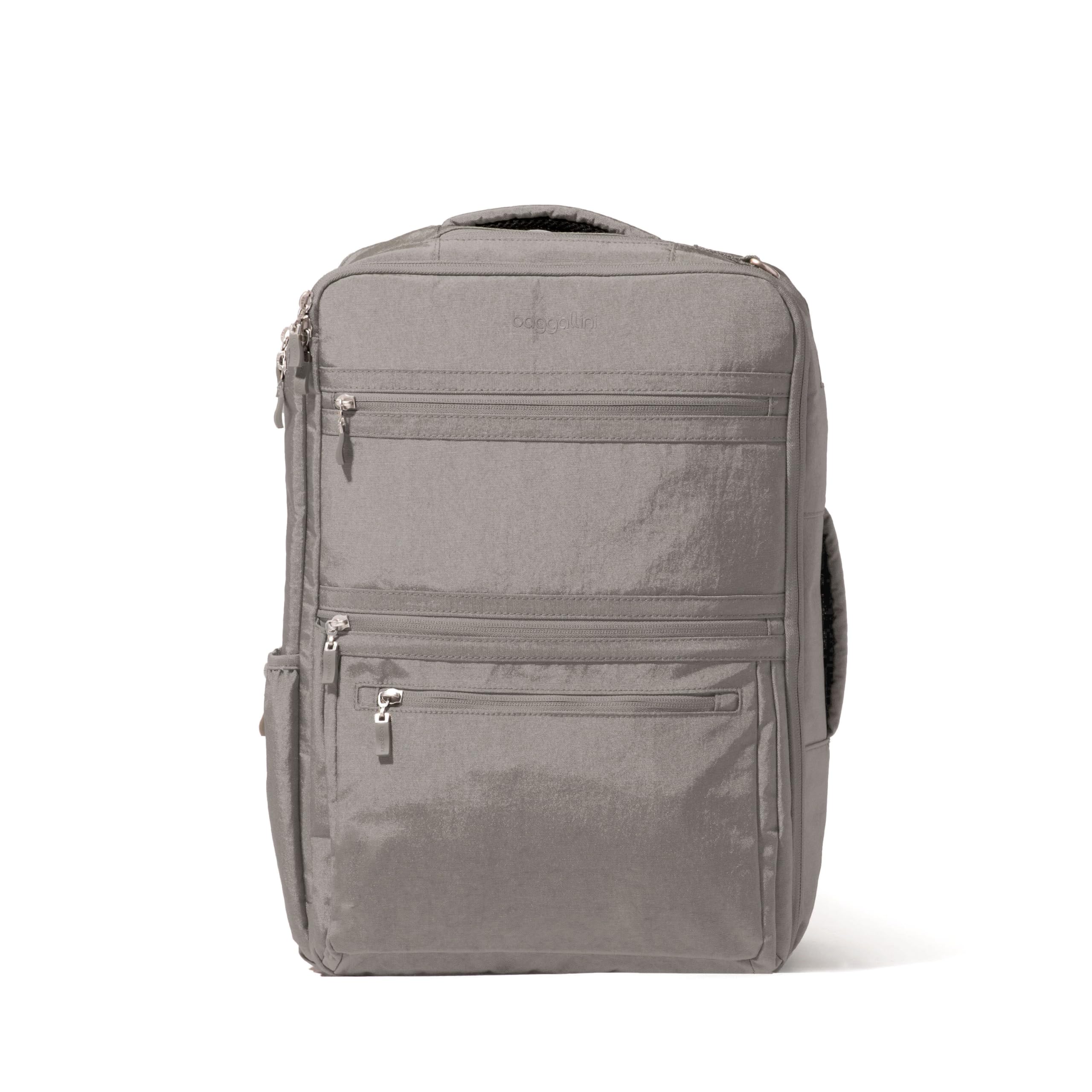 Baggallini Women's Modern Convertible Travel Backpack, Sterling Shimmer, One Size