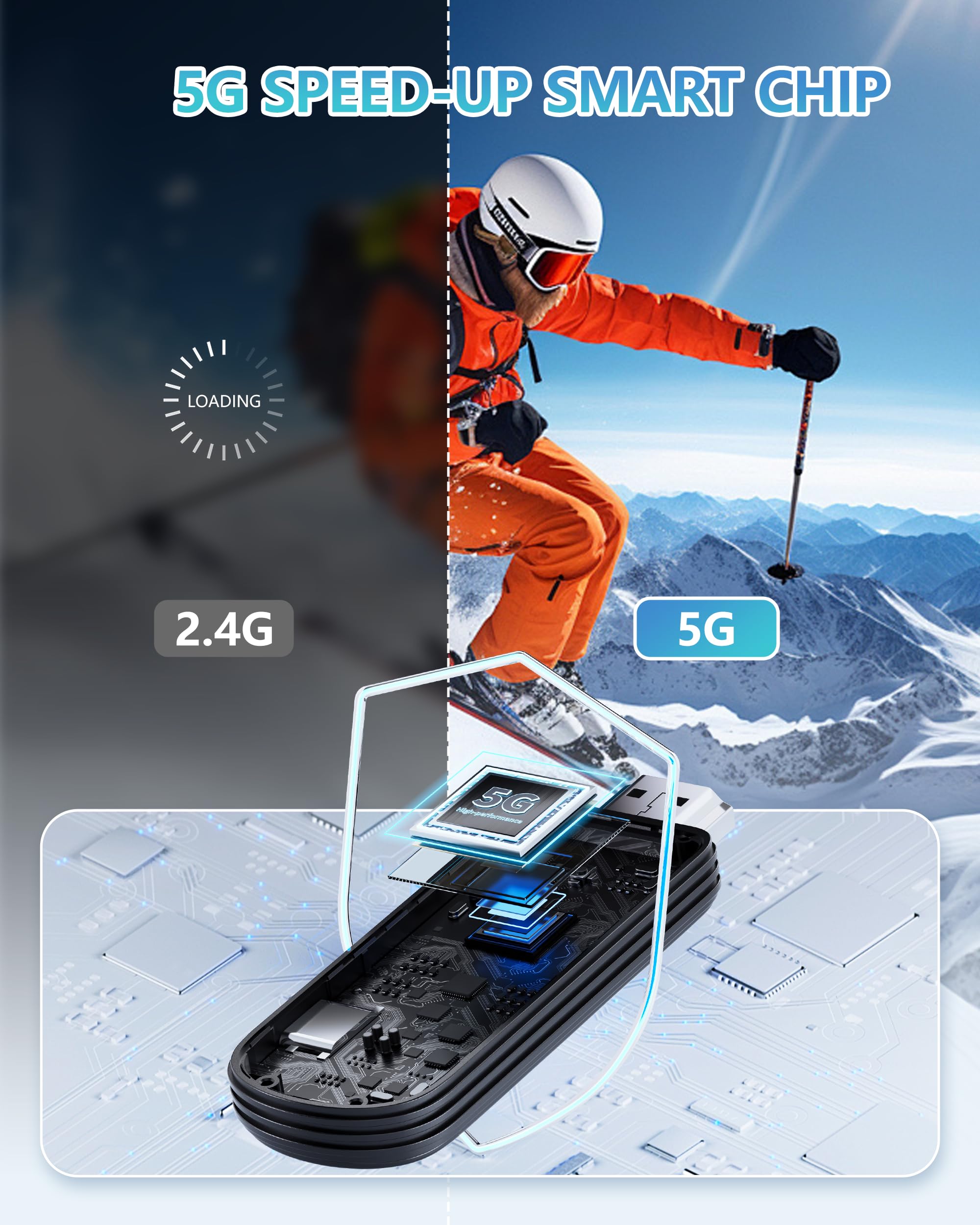 2026 Trasmettitore e ricevitore HDMI senza fili, Decodifica 4K Uscita 1080P, 2.4/5G Stabile Trasmissione, Supporta WIreless Streaming Video/Audio/File da Laptop, PC a Monitor/HDTV/Proiettore - 50M