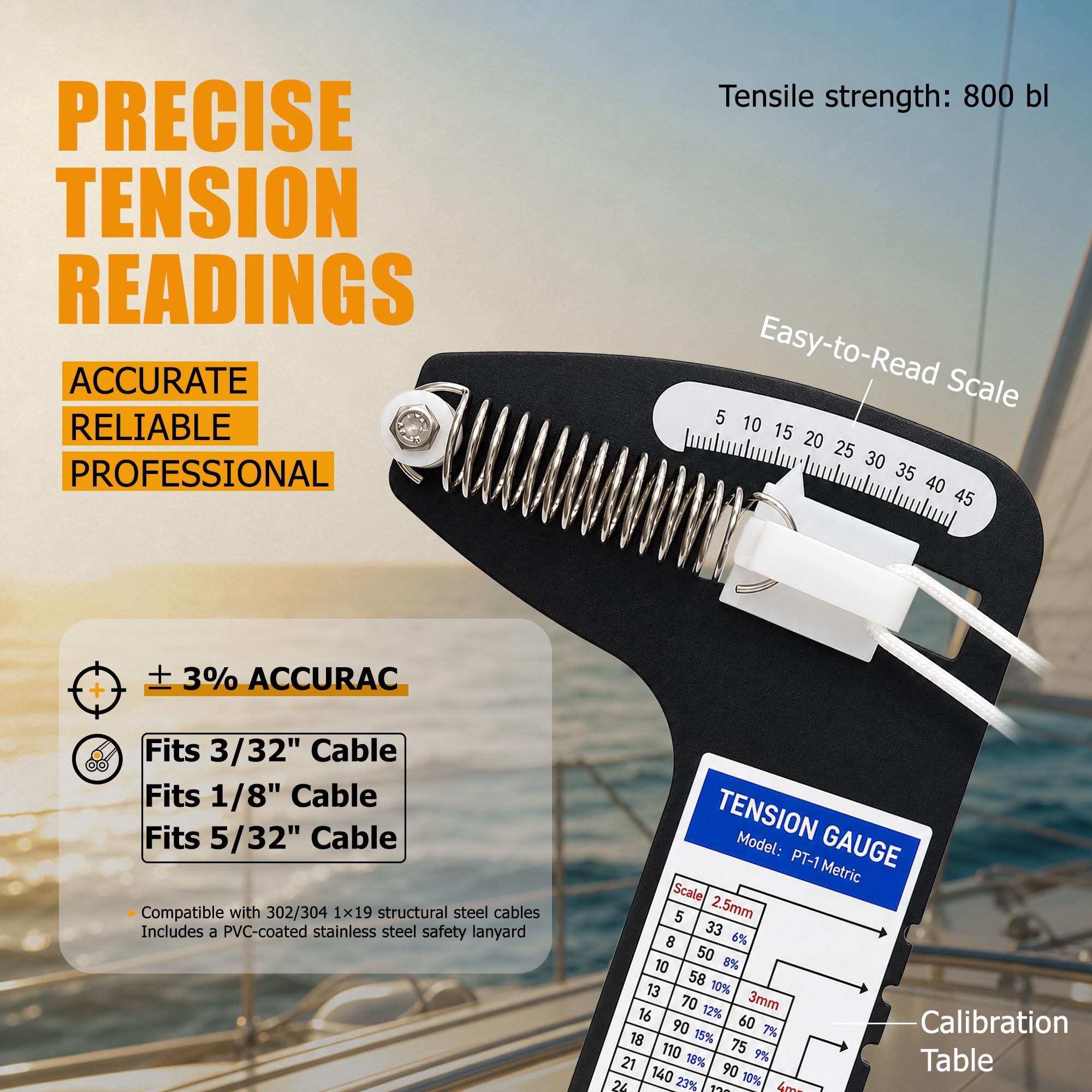 Sailboat Rigging Tension Gauge - Precise Measurement -3