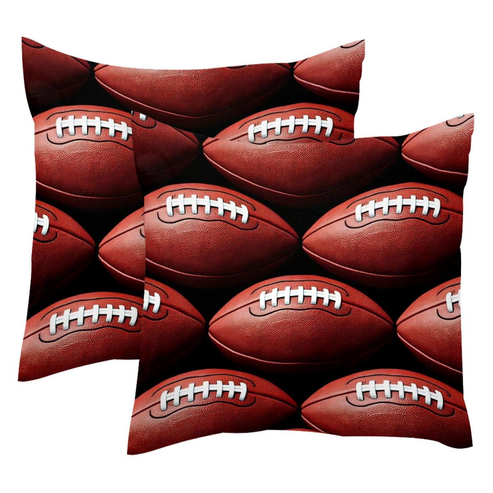 Fundas de cojín de terciopelo American Football con acabados decorativos modernos