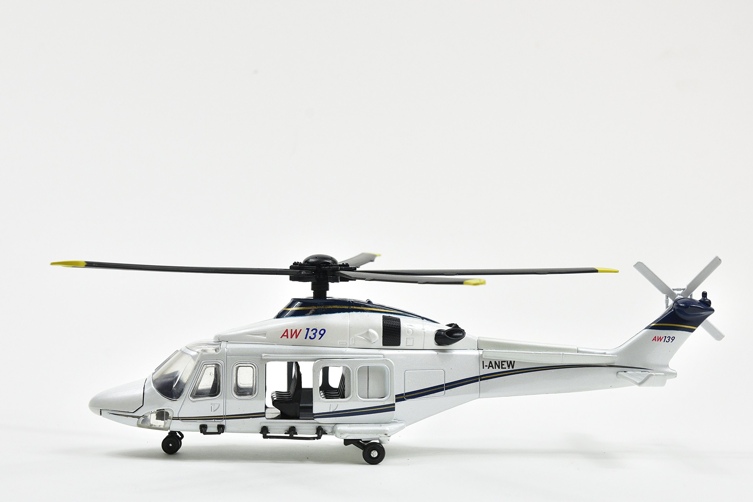 New Ray - 26103 A - Véhicule Miniature - Modèle À L'échelle - Hélicoptère Aw 109 Agusta - Rouge/Blanc - Echelle 1/43