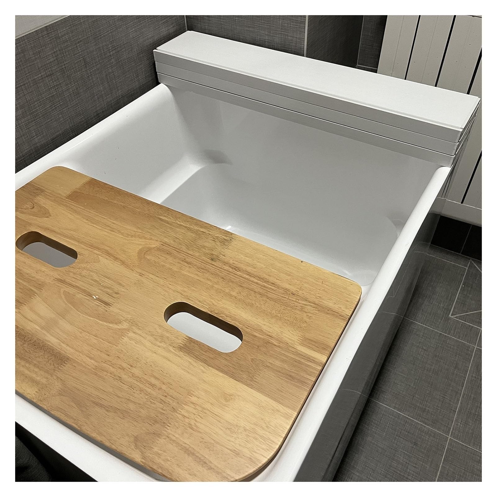 Funda plegable impermeable para bañera que evita el agua fría y el polvo en la tina