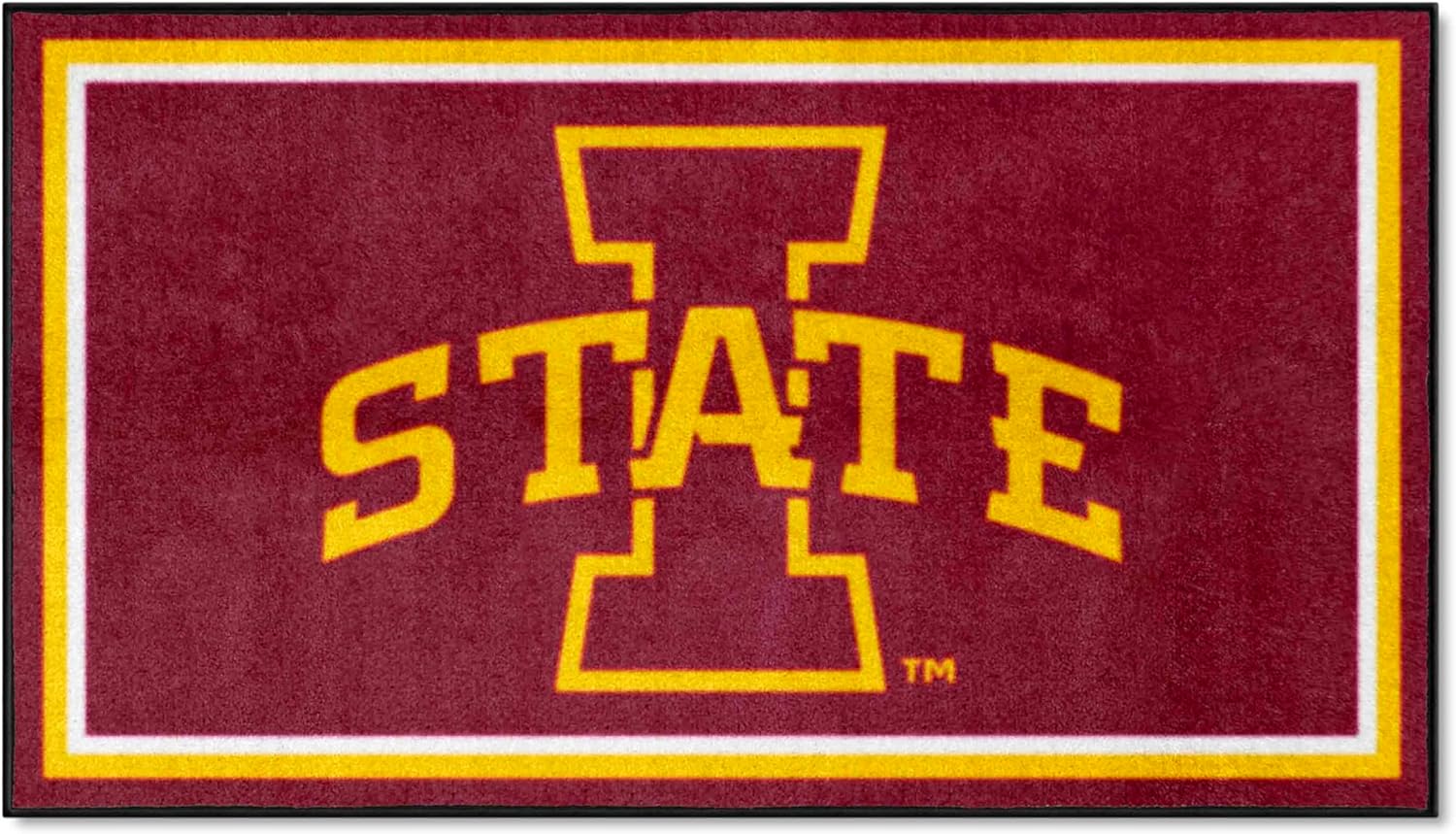 FANMATS 26900 NCAA Iowa State Cyclones 3ft. x 5ft. Plush Area Rug | Sports Fan Area Rug, Home Decor Rug and Tailgating Mat