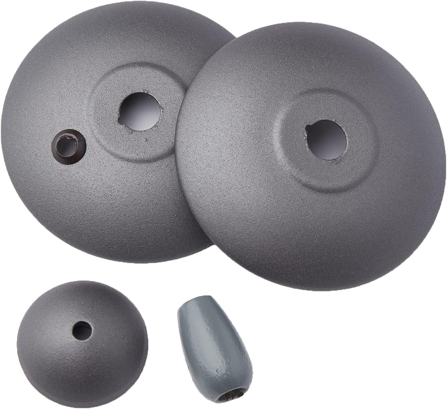 Kathy Ireland Home Steel Bowl Cap for Ceiling Fan Light Fixtures, Graphite Finish, Finial Pack