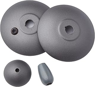 Kathy Ireland Home Steel Bowl Cap for Ceiling Fan Light Fixtures, Graphite Finish, Finial Pack
