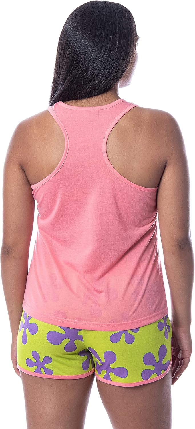 Nickelodeon SpongeBob SquarePants Womens' Patrick Tank Pajama Short Set - Image 4