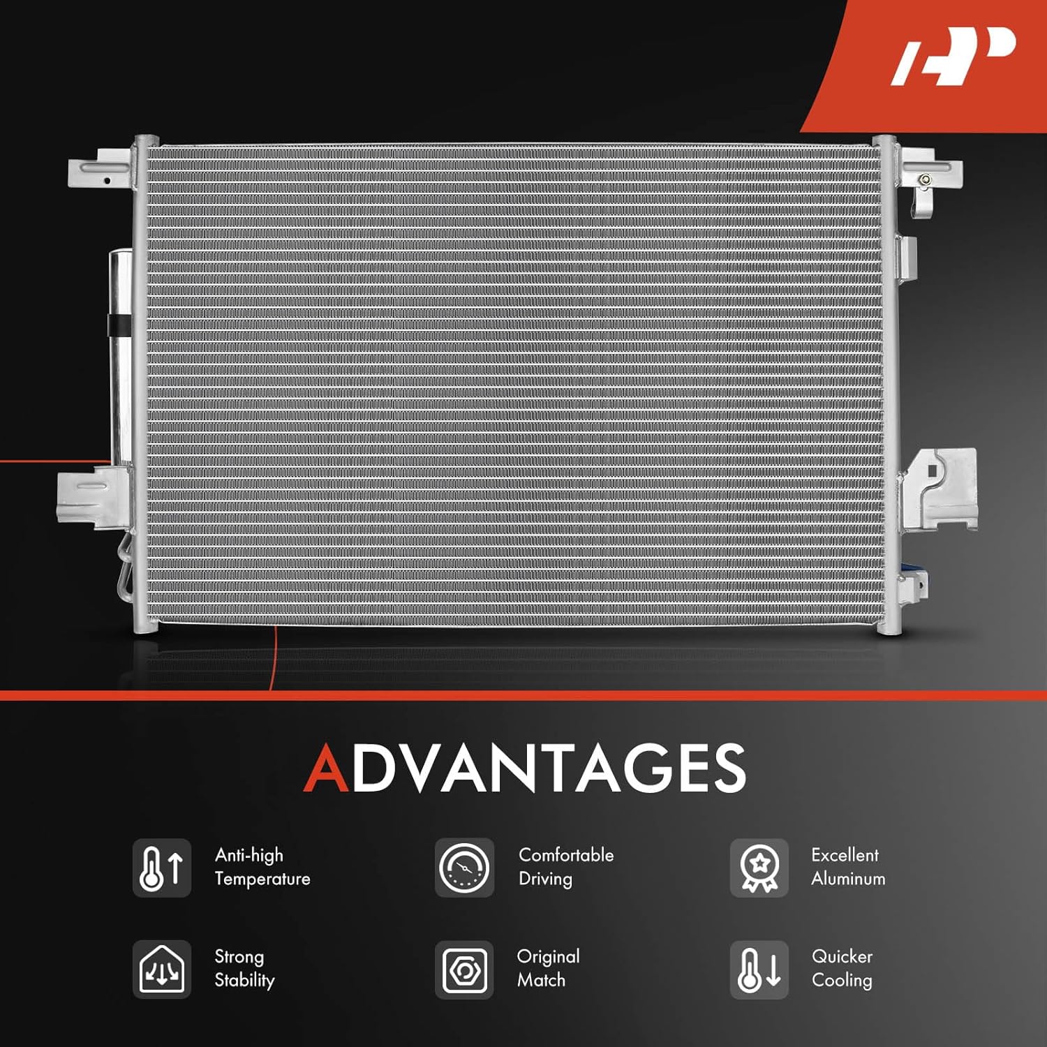 A-Premium Air Conditioning A/C Condenser Compatible with Mitsubishi Lancer 2009-2017, Outlander 2007-2013, Outlander Sport RVR 2011-2020, ASX 2013-2015, Replace# 884600R030, 8846042110