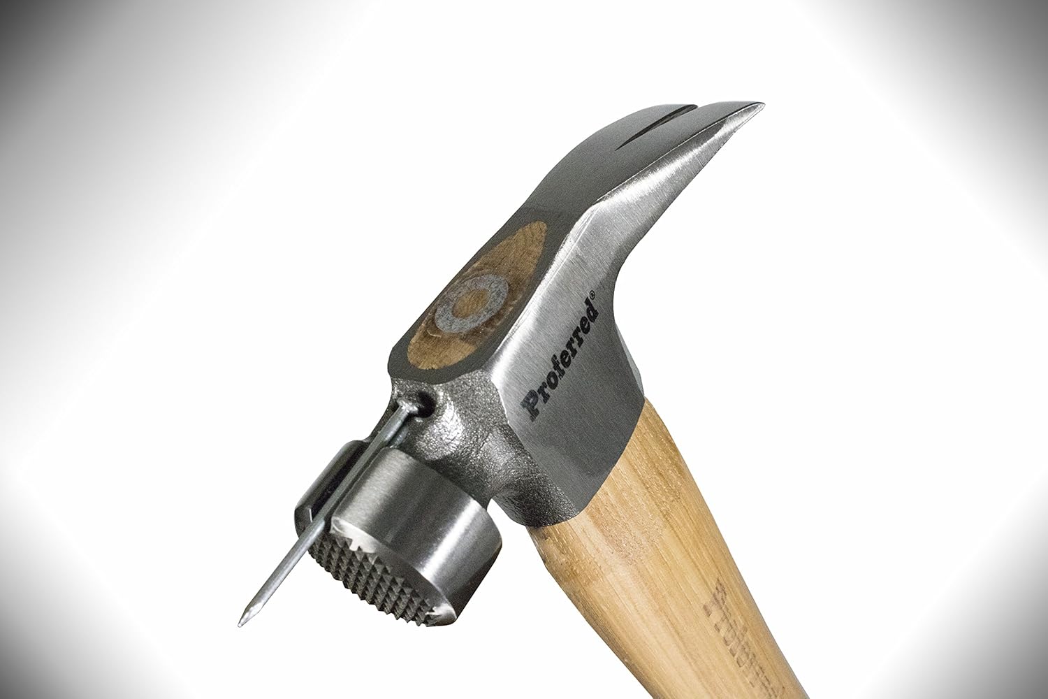 Proferred California Framing Hammer, 21 oz. Rip Claw, Milled Face, Hickory Wood Handle, Ergornomic Wood Handle, T49001