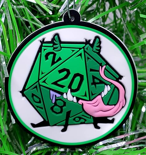 Miniatura 7 de Juego de 6 adornos navideños con temática de juego de rol de Dungeons and Dragons D&D (diseño inastillable)