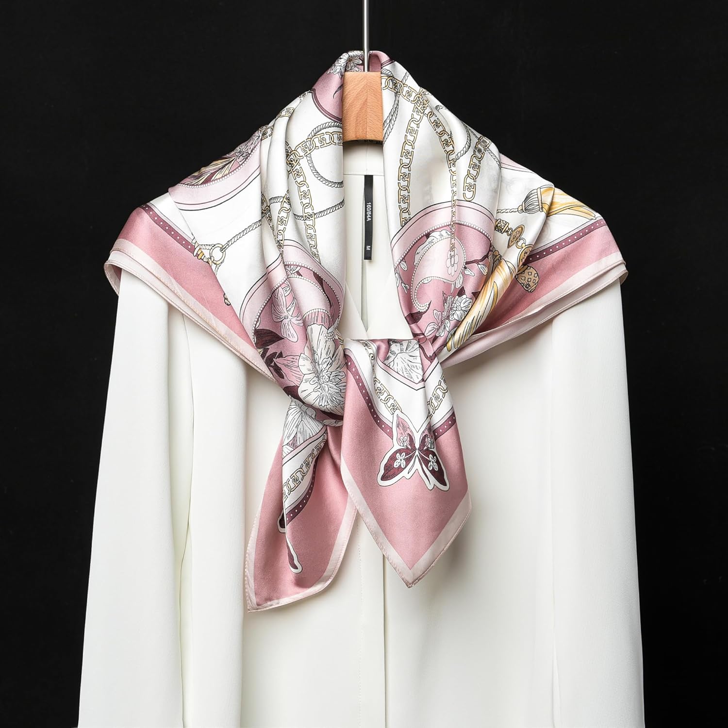 100% Pure Mulberry Silk Scarf 35" Large Square Lightweight Headscarf –Women’s Hair Wraps The shawl-With Gift Packed - Image 6