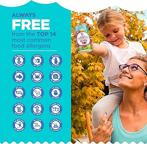 Miniatura 5 de Nutracelle NUTRAMIN - Multivitaminas de gomitas 100% veganas sin azúcar, sin alérgenos para niños, gomitas naturales de gran sabor que a tus hijos