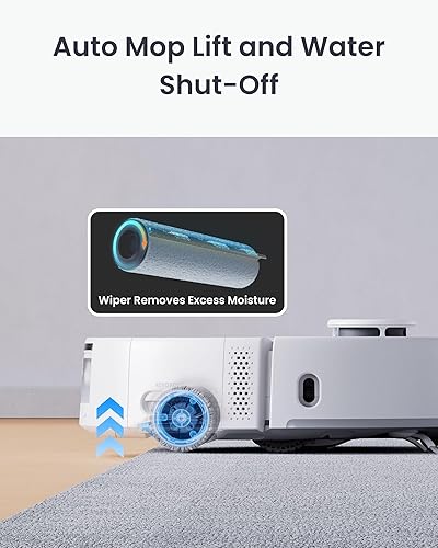 Miniatura 7 de SwitchBot Robot aspirador y trapeador S20 con materia, succión de 10000 Pa, trapeador con rodillo, navegación IA, lavado y secado automático, auto