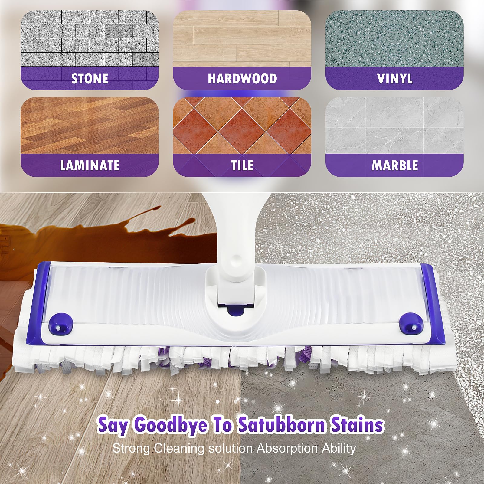 18 almohadillas desechables para fregona Swiffer PowerMop multisuperficie y mopa de madera PowerMop, almohadillas de repuesto para limpieza de suelos