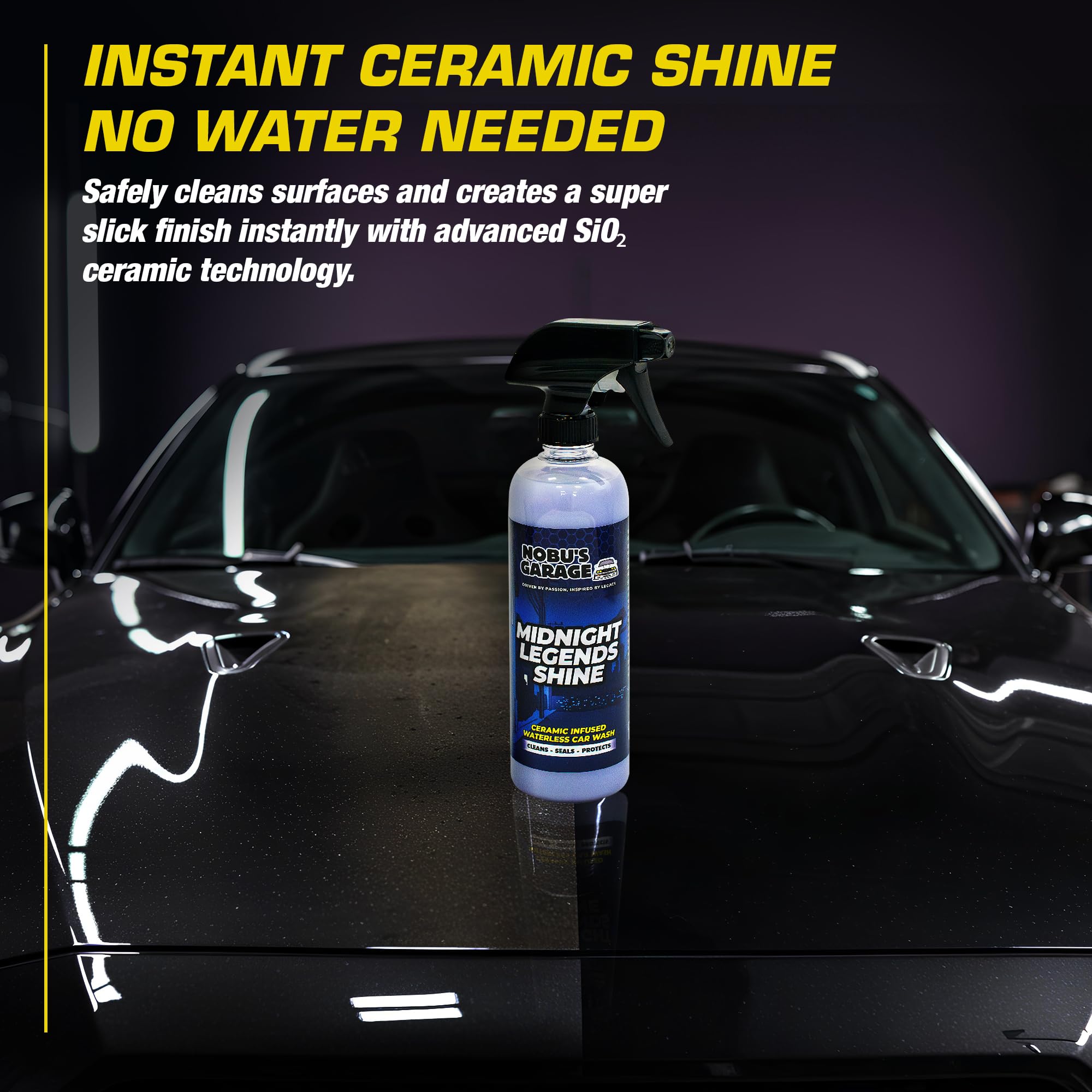 Nobu's Garage- Spray para detalles de automóviles con barra de arcilla y guante de arcilla, suministros para detalles de automóviles sin agua con infusión de cerámica, limpiador seguro para superficie