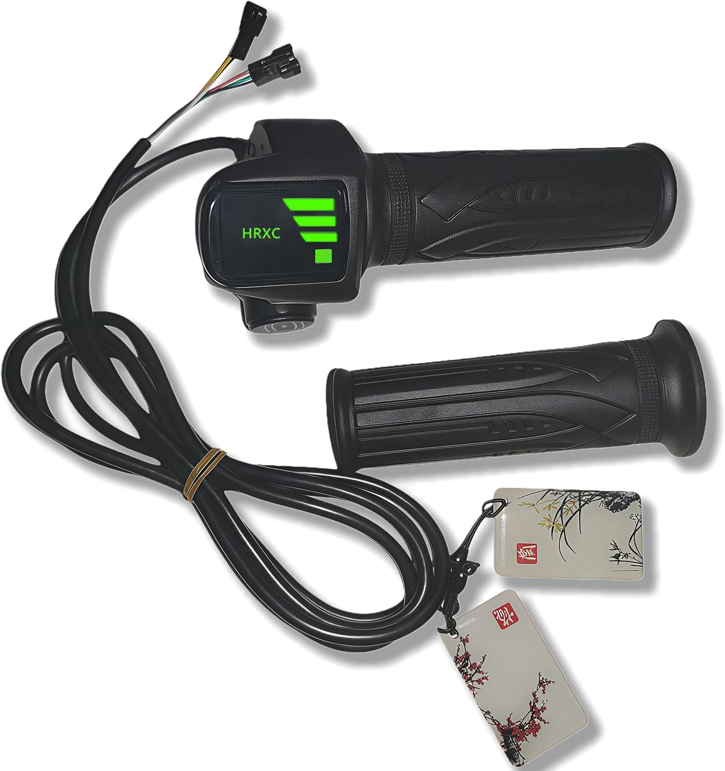 Full Twist Throttle, 48V Plug Easy Installation, LCD Display with NFC Keys, Throttle Grips for Upgrading Electric Scooter Trike Accessories Universal Voltage