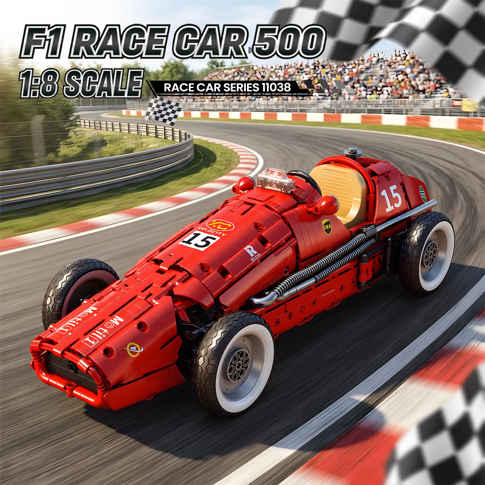 Amazon.co.jp: Reobrix F1 レトロレーシングカー組み立てセット 大人用