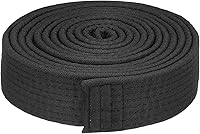 PATIKIL Black Taekwondo Ranking Belt - Durable 1.6m Polyester Martial Arts Belt for Judo Karate Training Coaches