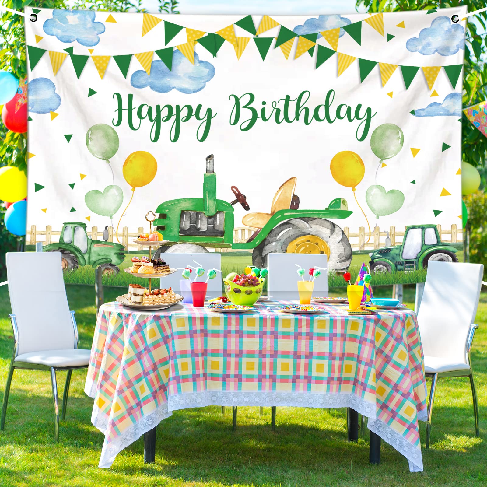 Traktor Geburtstags-Hintergrund – 150 X 90 Cm, Vinyl, Für 1.-6. Geburtstag, Party-Deko Mit Bauernhof-Motiv