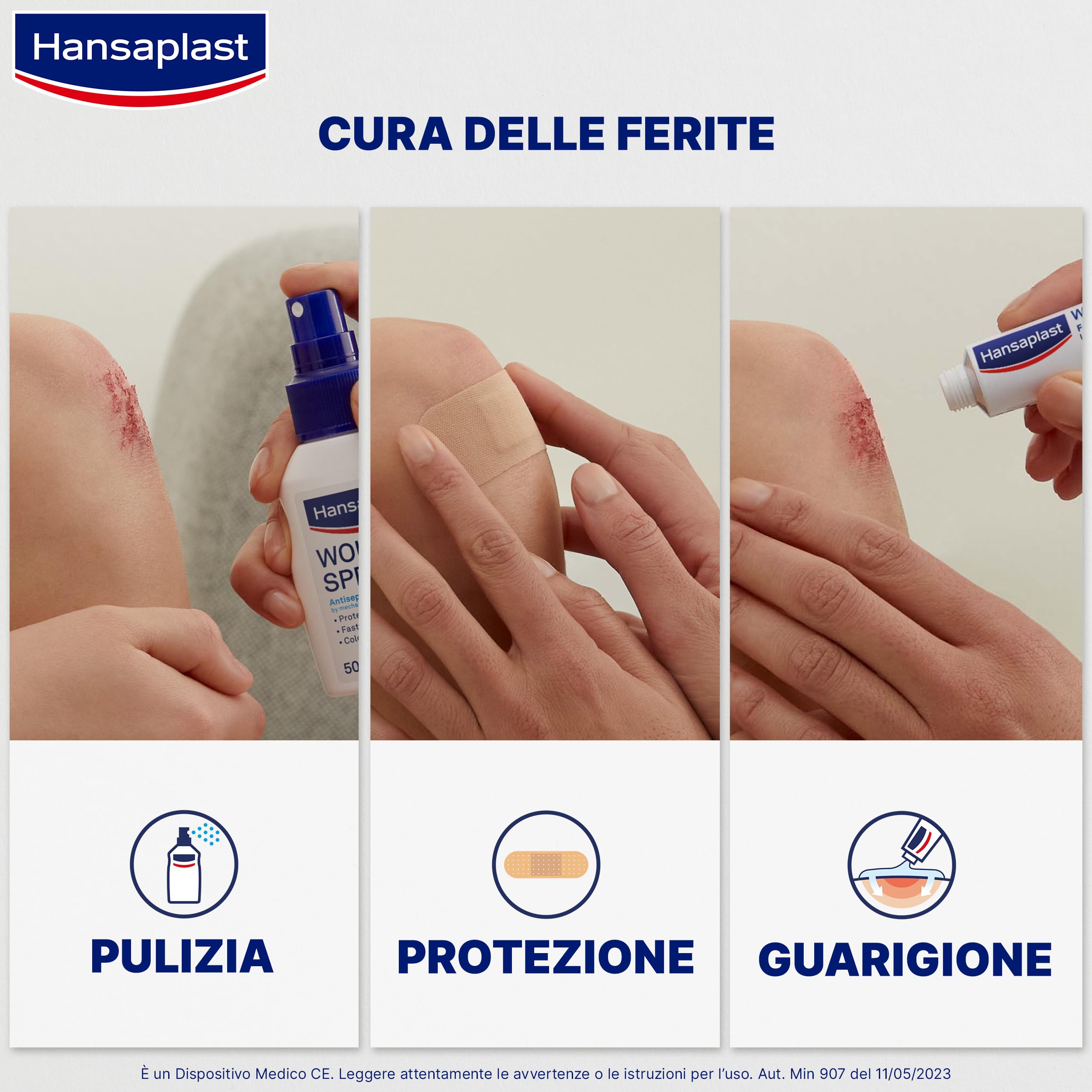 Hansaplast FLEXIBLE XL, Cerotti medicazione per articolazioni, ginocchia e gomiti, Cerotto flessibile e resistente all'acqua che si adatta ai movimenti, 1 Confezione da 10 cerotti grandi 5 x 7,2 cm