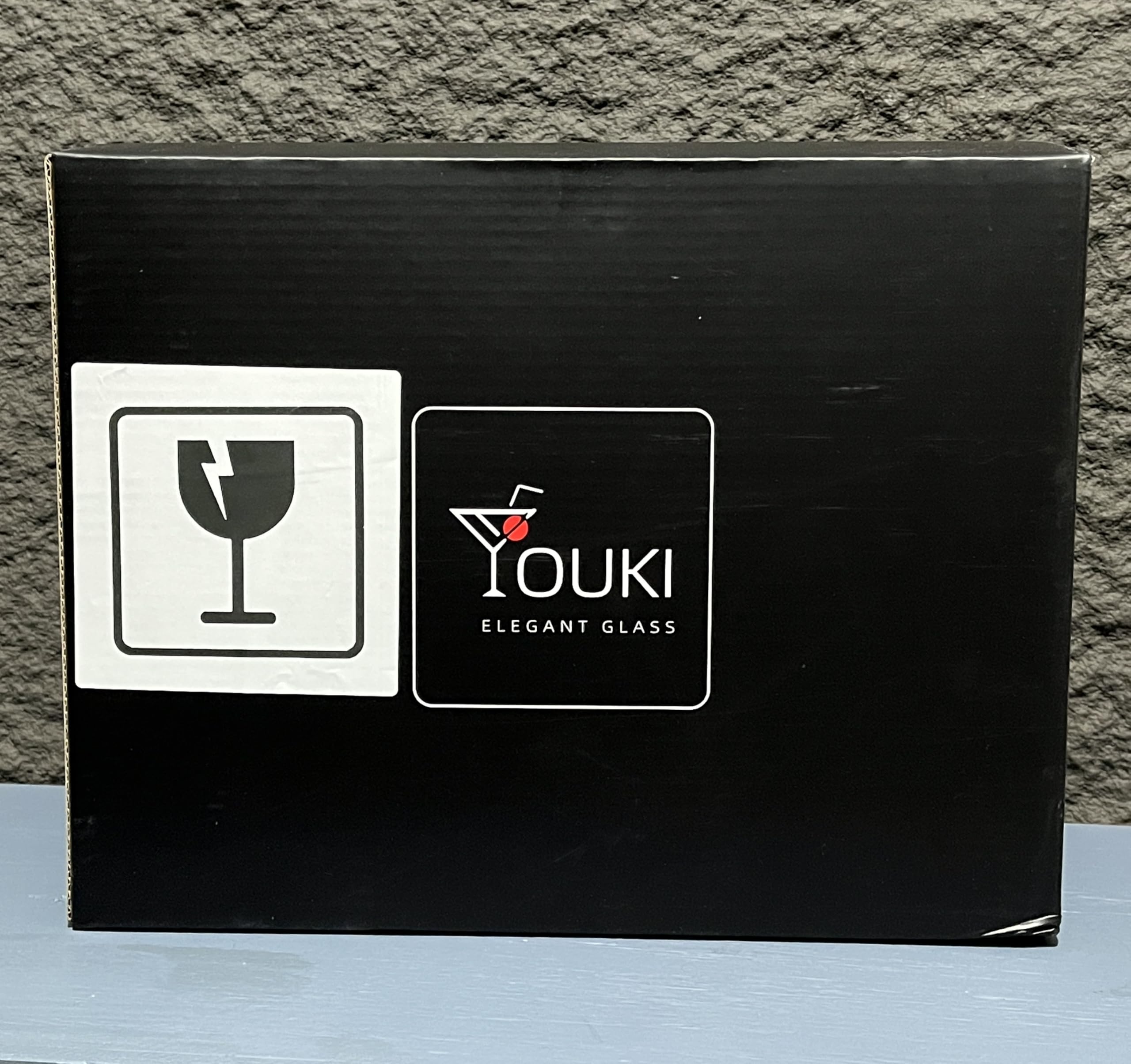 YOUKI Cocktailgläser, Vintage-Coupé-Gläser-Set, Champagner, Cocktail, Martini, Weingläser, langer Stiel, 280 ml, 4 Stück