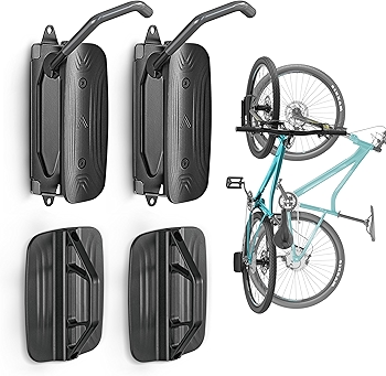 monTEK旋转自行车壁挂架 双件组合车架收纳钩