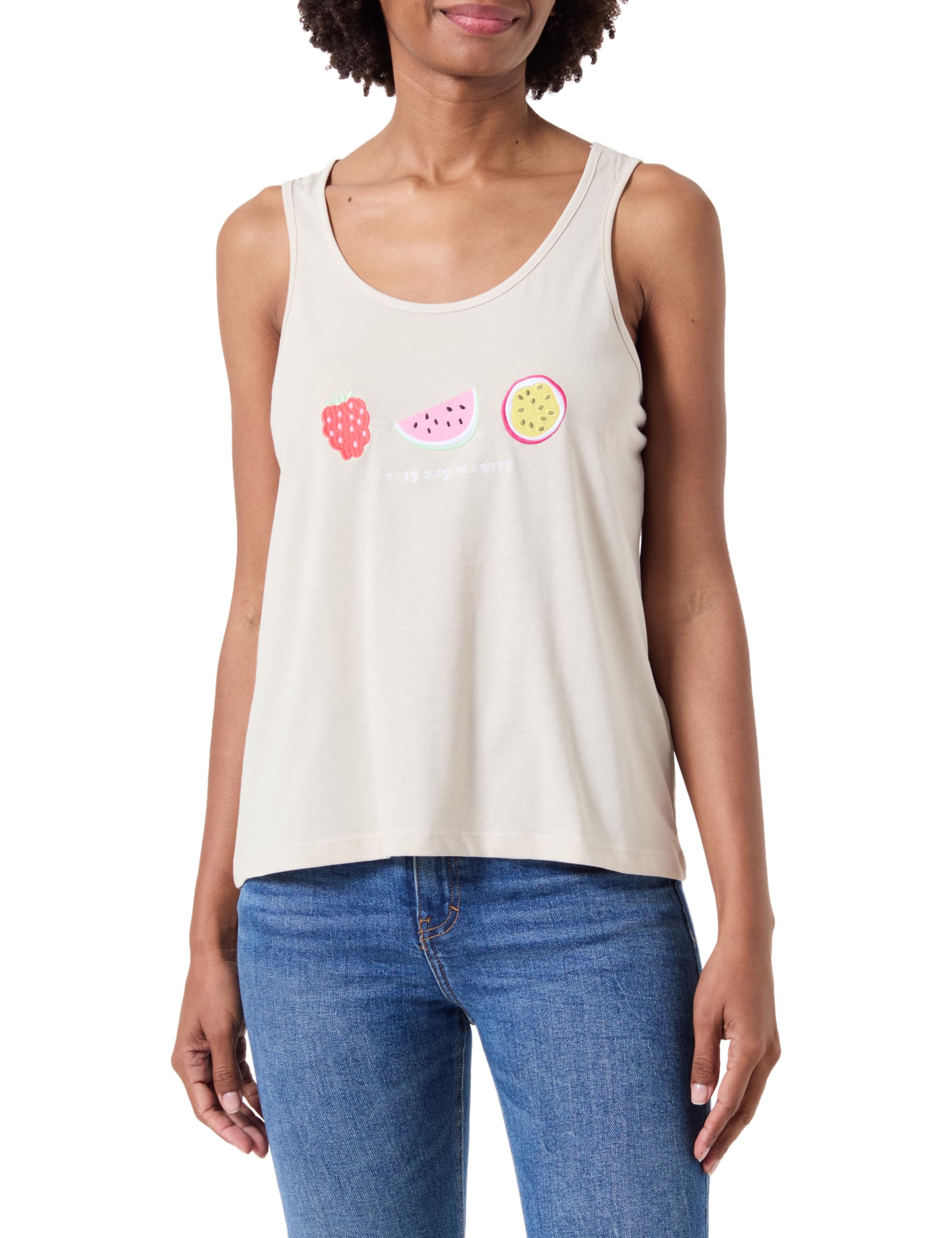 ONLY Women's Onlhenny Life Reg S/L Tank Top Box JRS Tank Top, Gray, XS