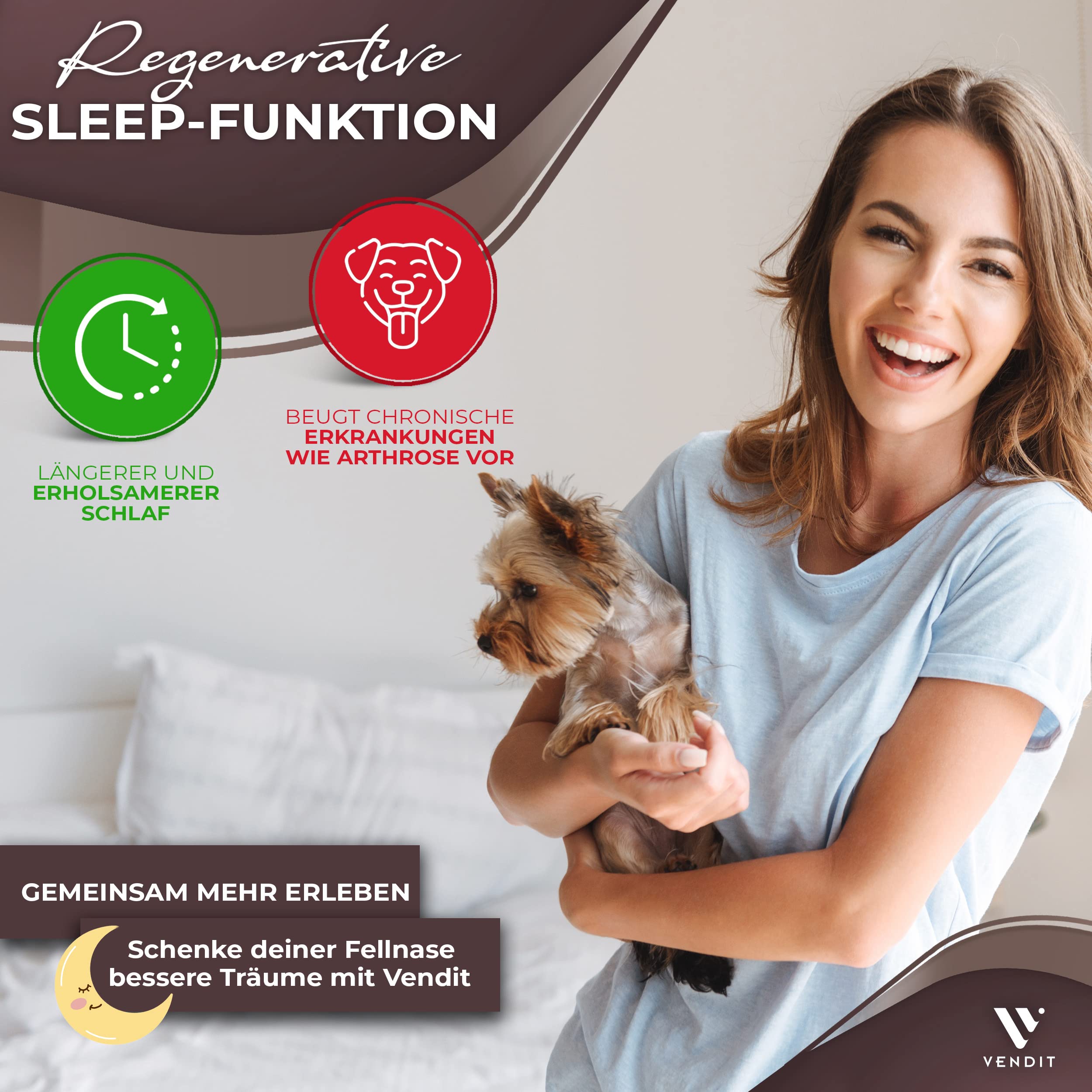Vendit Orthopädisches Hundebett XL – Memory Foam Für Große Hunde, Wasserfest & Pflegeleicht