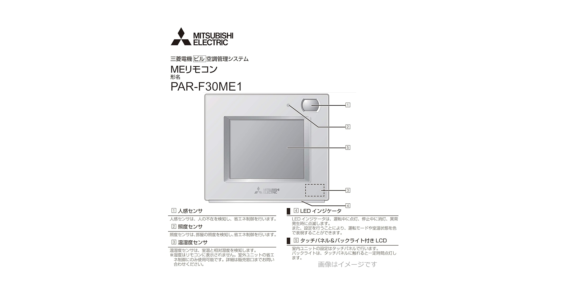 【新品】三菱電機エアコン用リモコン　PAR-F30ME1【３個セット】 製品特長：MEリモコン PAR-F30ME｜三菱電機 空調・換気・衛生