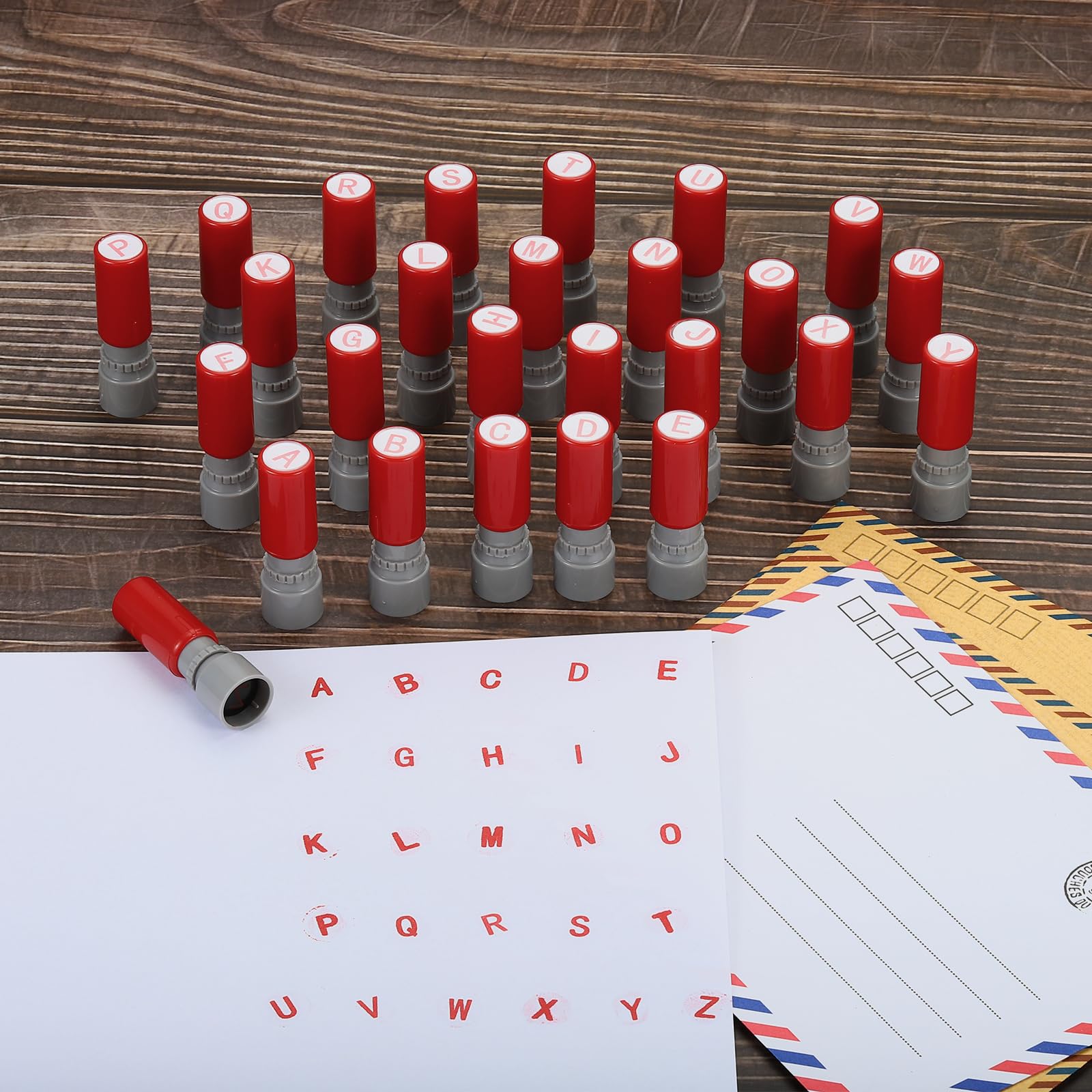 Timbro Autoinchiostrante Lettera M - Blu Conchiglia, 7mm Per Scrapbooking - Foto 5