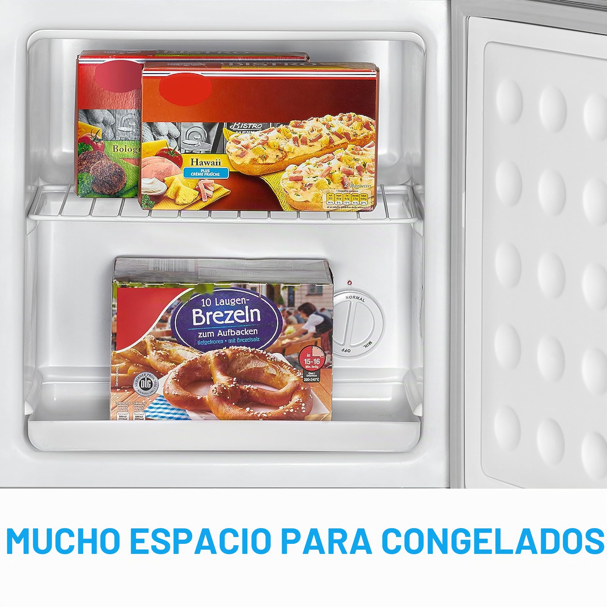 Bomann Freezerbox 31L Contenido útil | Congelador pequeño con rejilla | tope de puerta intercambiable y control de temperatura continuo | Mini congelador con 4 estrellas | GB 341.1 inox