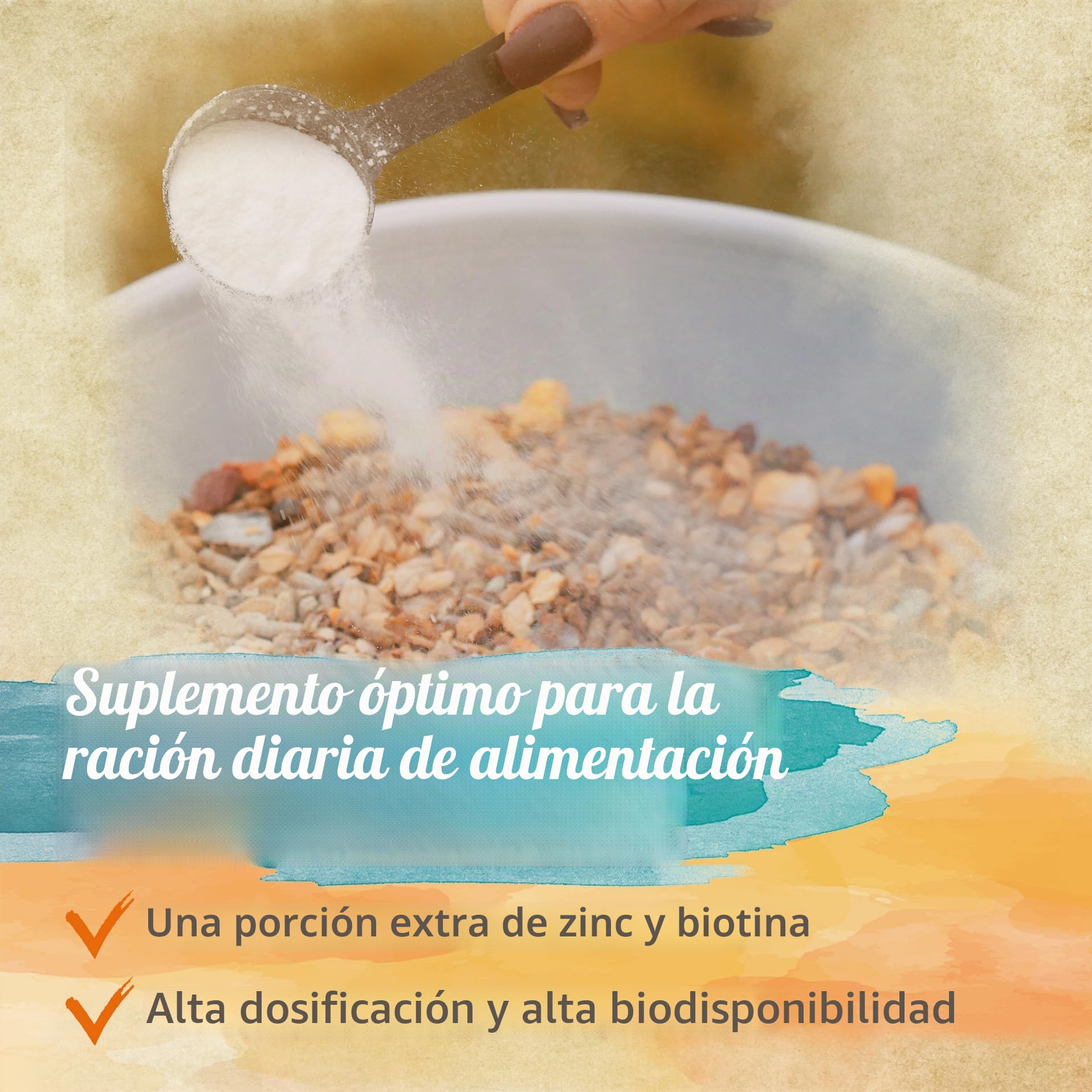 Ida Plus Biotina + zinc para caballos, alta dosis, mejora la calidad de pezuña y el crecimiento de pezuñas, ayuda a la piel, el pelaje y el sistema inmunológico, cambio de pelaje, 750 g