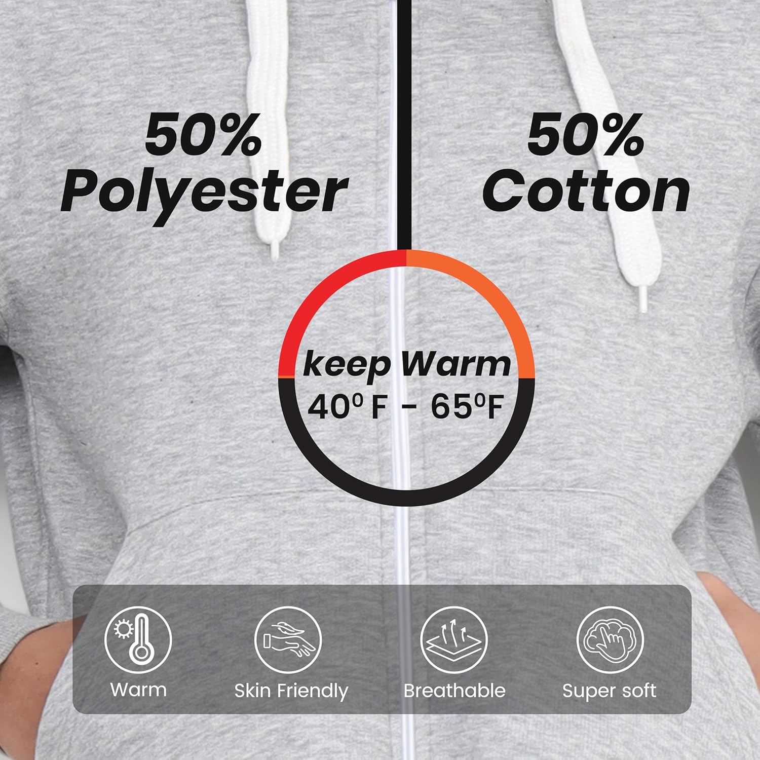 Adult Onesie Pajama for Men & Women | One Piece Hooded Jumpsuit, Ultra Soft Fleece | Loungewear, Sportwear - Image 5