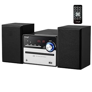 Chaîne de musique HiFi rétro | Système stéréo compact | USB | Sortie ligne | CD/MP3 | Radio FM | 30 emplacements mémoire | Écran LED | Mini chaîne HiFi - Les Beatles, Paul McCartney, John Lennon, RIngo Starr, George Harrison