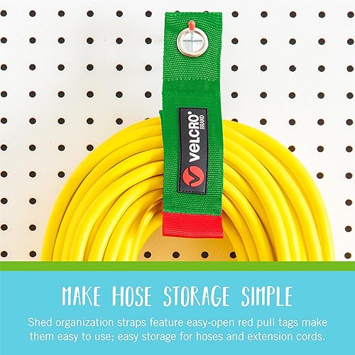 Miniatura 6 de VELCRO Brand Correas para manguera de jardín fáciles de colgar, soporta 100 libras, mantiene el cobertizo o garaje limpio y ordenado  Paquete