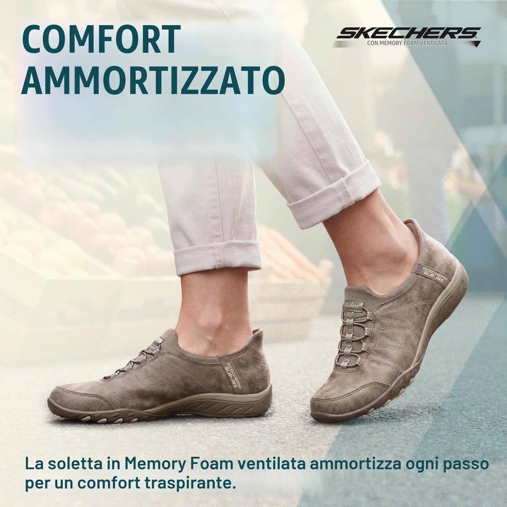 Skechers Donna Breathe-Easy Home-Body Slip-in ALLENATRICE