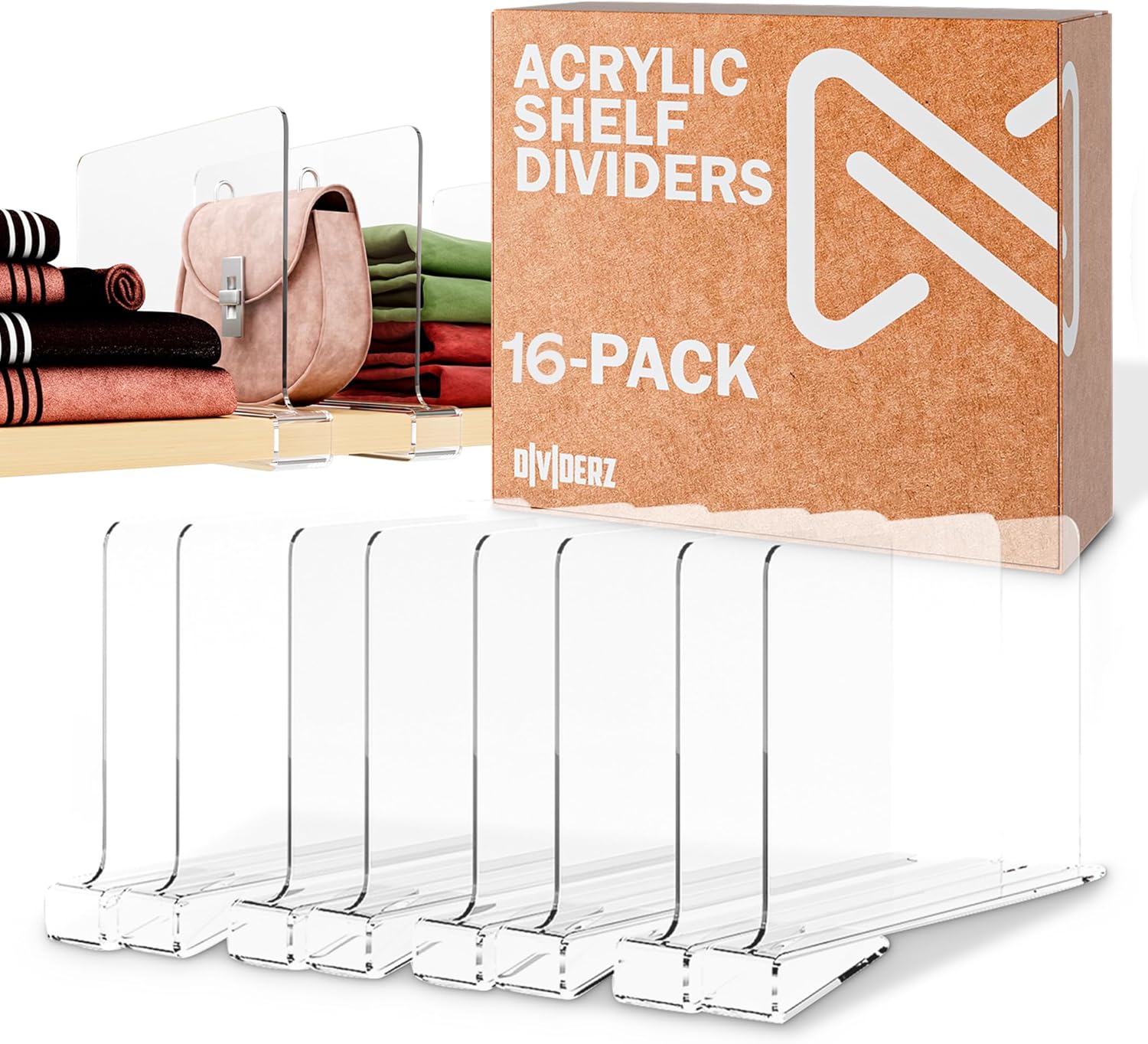 Neatly Made Clear Acrylic Shelf Dividers for Closets 16