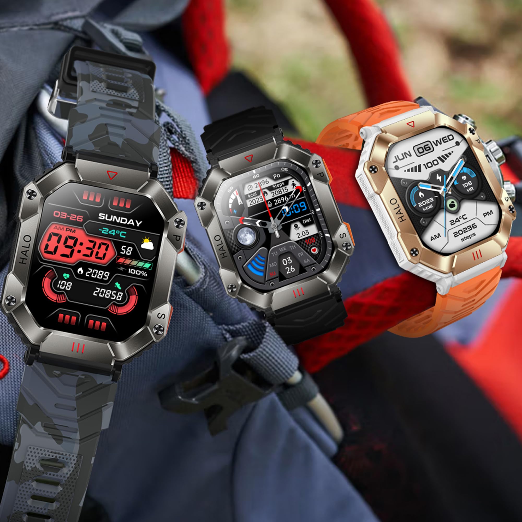 ZPIMY Montre Connectée Homme avec Appel Bluetooth, 2,0” AMOLED 5ATM Smartwatch Homme avec 100+ Modes Sportifs Tracker d'activité, Sommeil, SpO2, Smart Watch pour iOS Android (Noir)