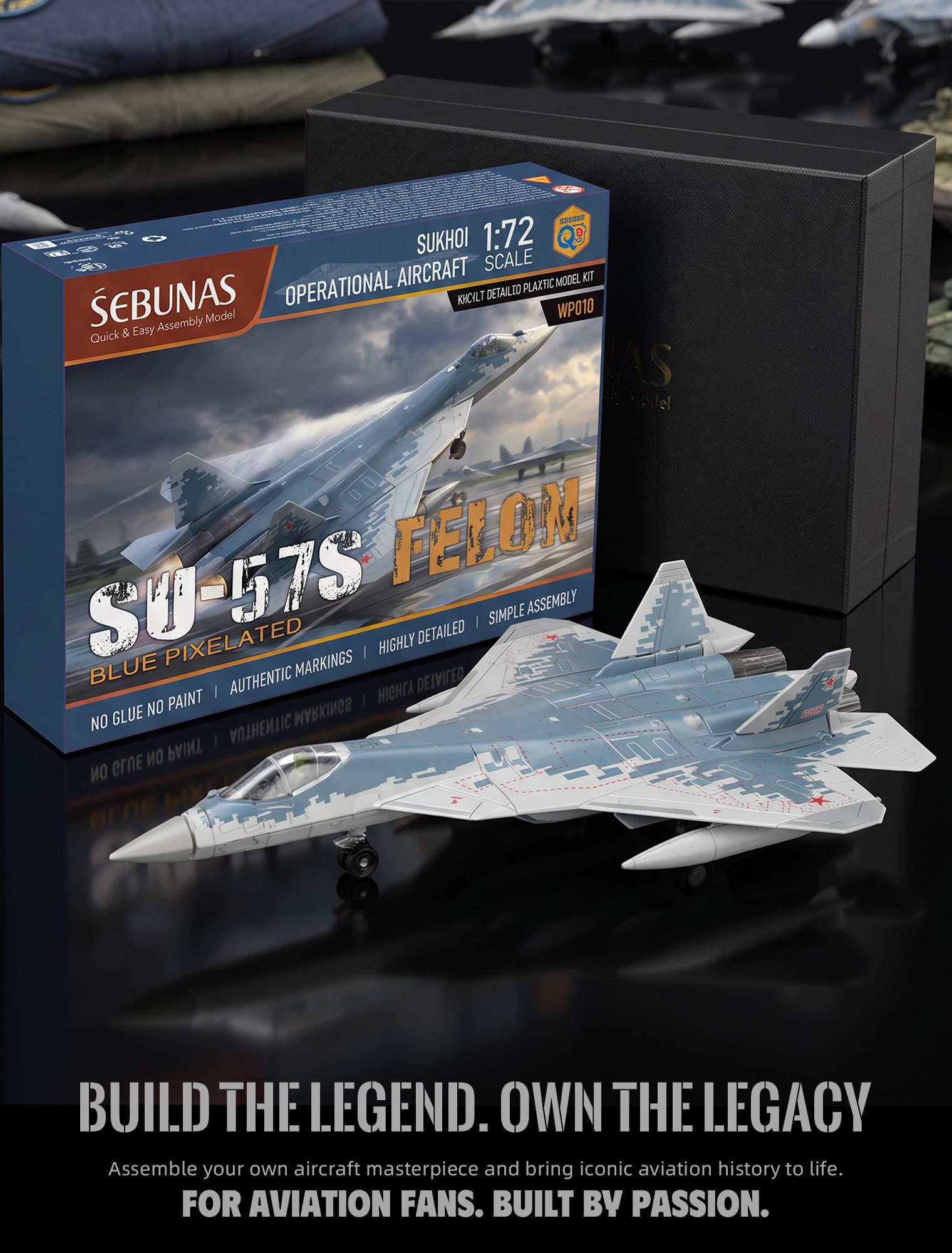航空機モデルキットセット 1/72 Amazon | SEBUNAS 1/72スケール Su-57S 軍用航空機玩具 クイックビルド
