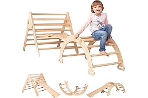 WoodandHearts Pikler Triangle Set for Toddlers