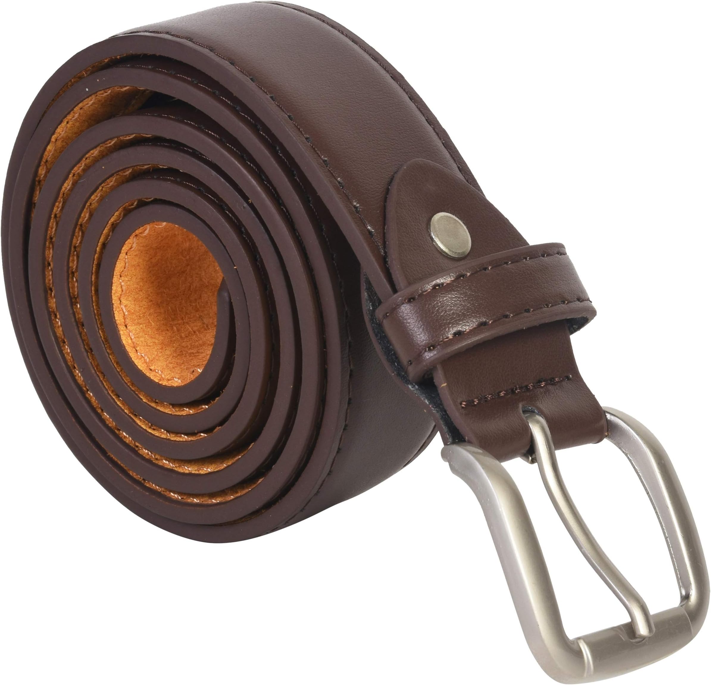 Men's Brown Leather Money Belt Sizes 32 Through 56