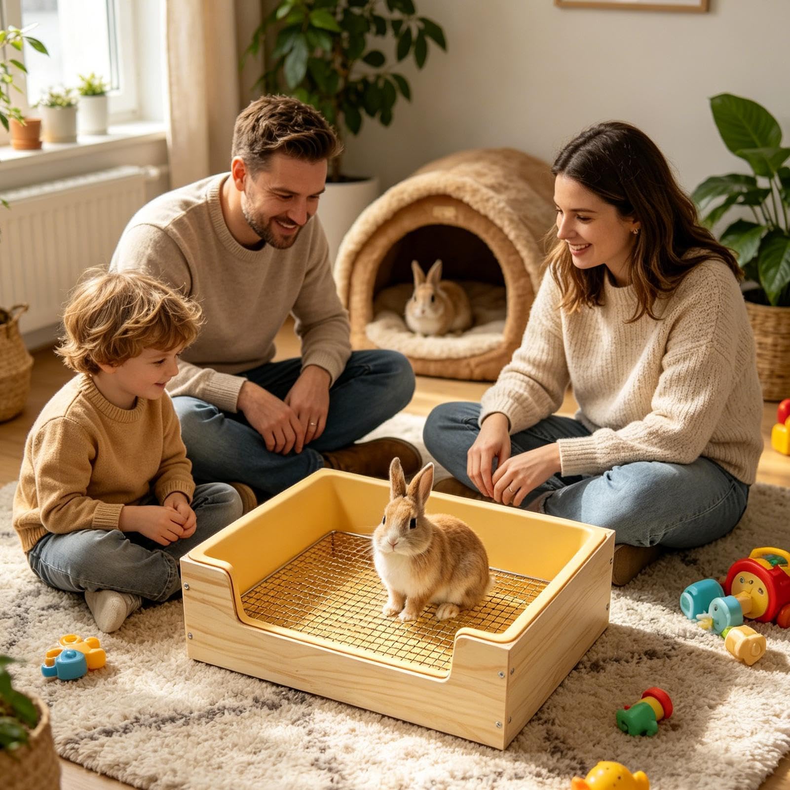 Lettiera per Conigli Smontabile con Griglie in Acciaio Inossidabile e | Vaschetta Igienica Per Piccoli Animali Uso Domestico E Pet Shop, Gerbillo, Furetto, Cincillà, Riccio